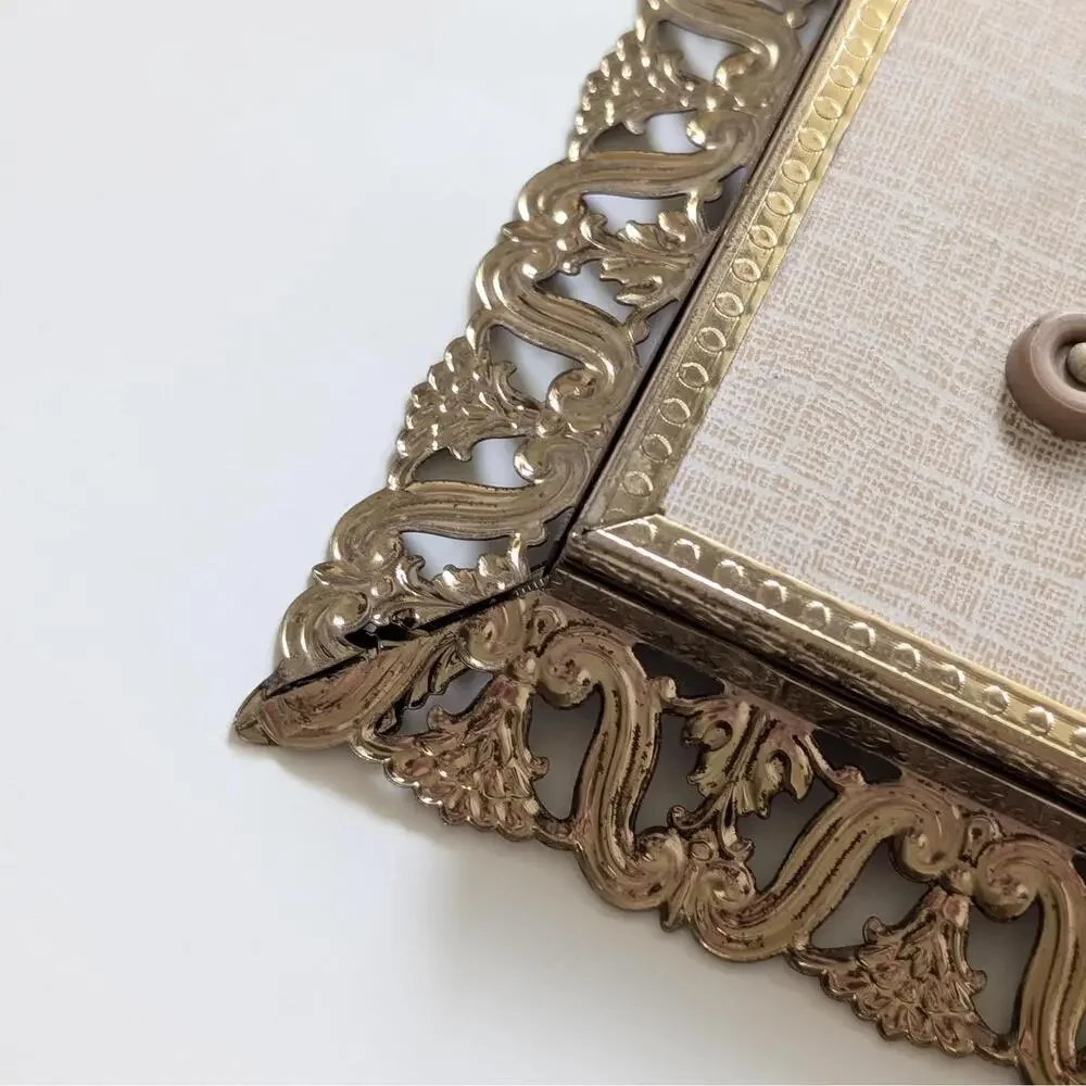 Vintage Mirrored Vanity Tray with Filigree Detail - Hollywood Regency O